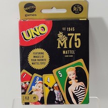 Uno Barbie Hot Wheels Mattel 75th Anniversary Card Game Retro Toys M75 - £9.11 GBP