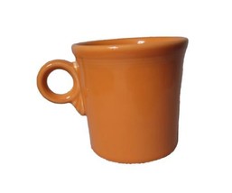Retired Fiesta Ware Coffee Mug Tangerine Orange Tom &amp; Jerry O Ring Handle - £7.57 GBP