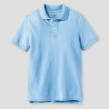 Boys&#39; Pique Polo Shirt Cat &amp; Jack Light Blue 6-7 or 12-14 - School Unifo... - £7.20 GBP