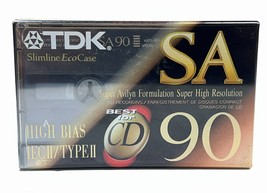 TDK SA90 Blank Sealed Cassette Tapes 90 Minutes High Bias Type II - £4.63 GBP