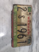 Vintage 1988 Indiana &quot;Wander&quot; License Plate 2S1961 Expired - £7.79 GBP