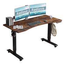 Electric Standing Desk, Height Adjustable Computer Desk Sit Stand Desk Home Offi - £252.45 GBP