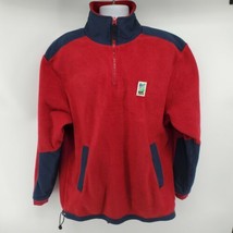 IRB Rugby World Cup 1999 Fleece Jacket Size XL Quarter Zip Pullover Red Blue - £39.52 GBP