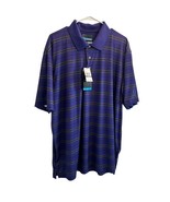 PGA Tour Purple Striped Short Sleeve Golf Polo 2XL XXL - NWT NEW MSRP $55 - $610.54 MXN