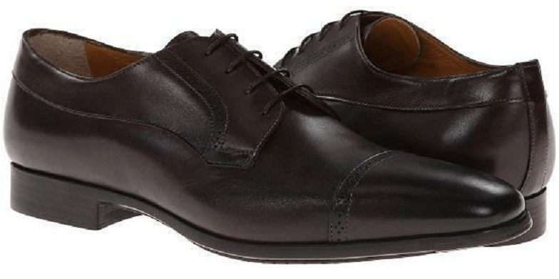 Men Derby Brown Handmade Cap Toe Premium Leather Customize Lace Up Formal Shoes