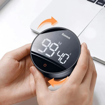 Baseus Magnetic Kitchen Timer Digital Timer Manual Countdown Alarm Clock - £19.54 GBP