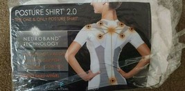 Women&#39;s AlignMed Posture Correcting Shirt 2.0 Neuroband White SMALL - £37.09 GBP