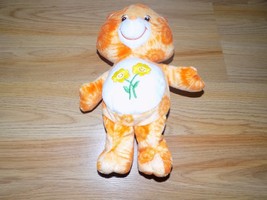 11&quot; Friend Bear Care Bear Plush Orange Tie Dye Daisy Flower Tummy 2003 GUC - $17.00