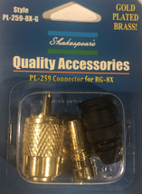 Gold Plated PL-259 Connector w/UG176 - $36.38 CAD