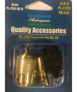 Gold Plated PL-259 Connector w/UG176 - $36.50 CAD