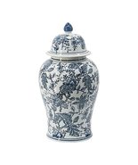 18" Porcelain Jar with Lid - Blue & White Cherry Blossom Print - Perfect for Any - £57.32 GBP - £68.41 GBP