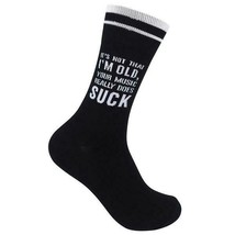 It&#39;s Not That I&#39;m Old Your Music Really Does Suck Novelty Crew Socks Funatic - £11.06 GBP