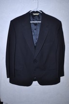 Palm Beach Wool Men&#39;s  Size 46R Sport Coat Suit Jacket Black - £38.36 GBP