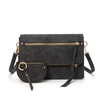 Womens Crossbody Messenger Bag Double Compartment Shoulder Bag Vintage Purse and - £46.93 GBP