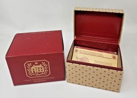 Vintage 1982 Avon Country Christmas Recipe Box With Sealed New Cards  U96 - £11.95 GBP