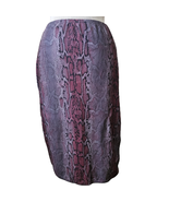 Purple Snakeskin Print Knee Length Skirt Size Small - £19.75 GBP