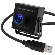 Mini Aluminum Black Case Usb Security Camera With 170Degree Wide Angle Fisheye L - £80.58 GBP