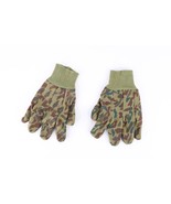 Vtg 70s Streetwear Faded Fleece Lined Camouflage Hand Gloves Cotton Mens... - $773.10 MXN