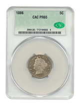 1886 5C CACG PR65 - $1,018.50