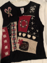 Vintage Nutcracker Ugly Christmas Sweater Candy Canes 22w Sh1 - £17.02 GBP