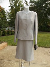 Nwt Le Suit Silver Dressy Skirt Suit 4 $200 - £78.30 GBP