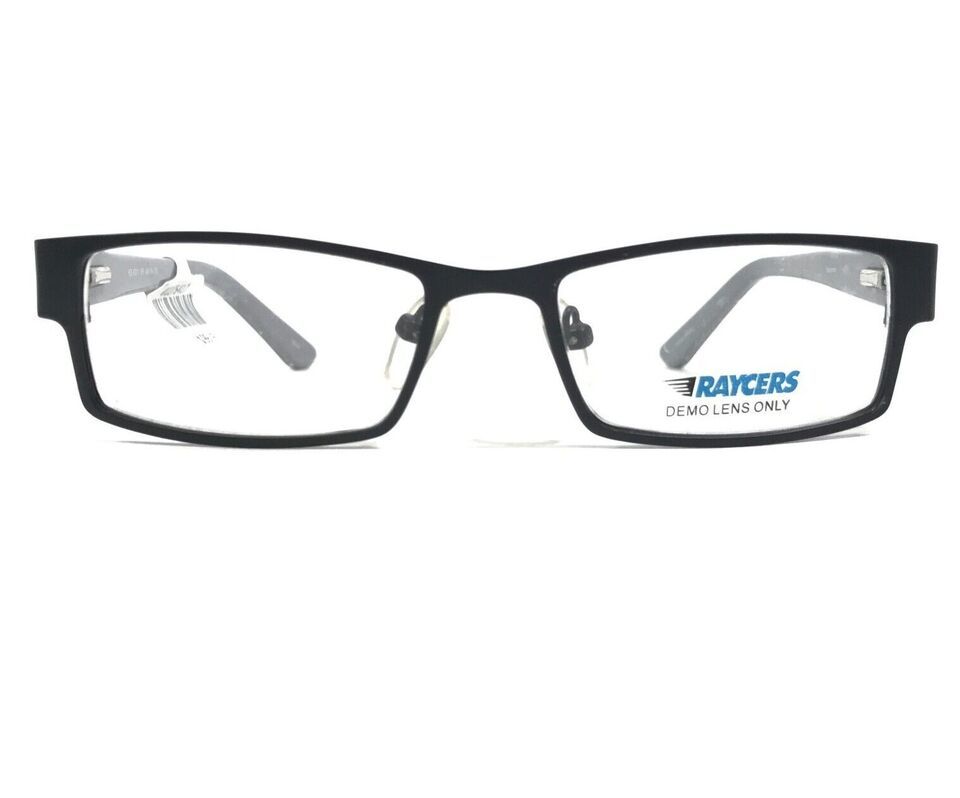 Raycers KB 4001 BK Kids Eyeglasses Frames Black Grey Rectangular 48-16-130 - £18.61 GBP