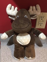 Stephan Baby Brown Moose Polka Dots Antlers 14&quot; Plush Stuffed Animal - $14.24