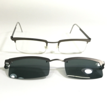 Lindberg Eyeglasses Frames Mod.4015 Matte Gray with Clip On Lenses 50-21-135 - £232.27 GBP