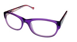 Lucky Brand Womens Eyeglass Plum Soft Rectangle Plastic Busy Bee 46mm - £36.05 GBP