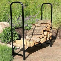 4 Foot Firewood Rack Outdoor Log Holder Protect Store Keep Dry &amp; Seasoned New - £58.85 GBP