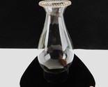 Clear Glass Oil Lamp Globe, 8 1/4&quot; w/Flared Beaded Chimney, 3&quot; Fitter GL... - $14.65