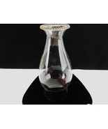Clear Glass Oil Lamp Globe, 8 1/4&quot; w/Flared Beaded Chimney, 3&quot; Fitter GL... - $14.65