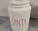 Rae Dunn CHUBBY SANTA CANISTER ABOUT 11 inches High W/LID  - £11.89 GBP