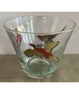 Vintage 1950’s MCM Hazel Atlas Glass Ice Bucket W/ Gold Trim - $33.33 CAD