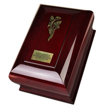 Human Cremation URN PERSONALISED with memorial plaque Wooden ashes caske... - $168.44+