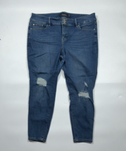 Torrid Womens Jeans Jeggings Blue Denim Ripped High Rise Plus Size 20 R - £19.21 GBP