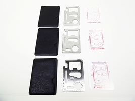 Lot of 3 Survival Multi Tools Credit Card Pocket Tool Camping Hiking Key 11 in 1 - £5.89 GBP