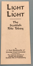 Light To Light Brochure The Scottish Rite Today BRO9 - $6.92