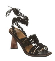 Sam Edelman Harleigh Sandals  Womens Size 7.5 Faux Leather Crochet Ankle Tie - £15.92 GBP