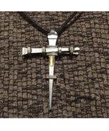 Mens Medal Nail Cross Pendant 22” Inch Corded chain Necklace - €6,86 EUR