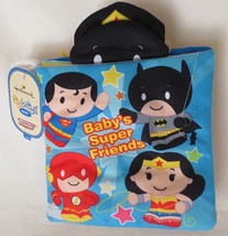 Hallmark Itty Bittys Baby Justice League Baby&#39;s Super Friends Fabric Book  - $19.95