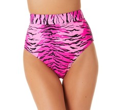 $20 California Waves Juniors Topaz Tiger Banded Bikini Bottoms Pink Size Small - £5.04 GBP
