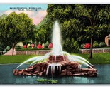 Swan Fountain Swan Lake Tulsa Oklahoma OK UNP Linen Postcard N21 - £3.08 GBP