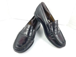 Cole Haan NikeAir Men shoes Burgundy Red 9.5W Patent Leather Pinch Penny Loafers - £26.99 GBP