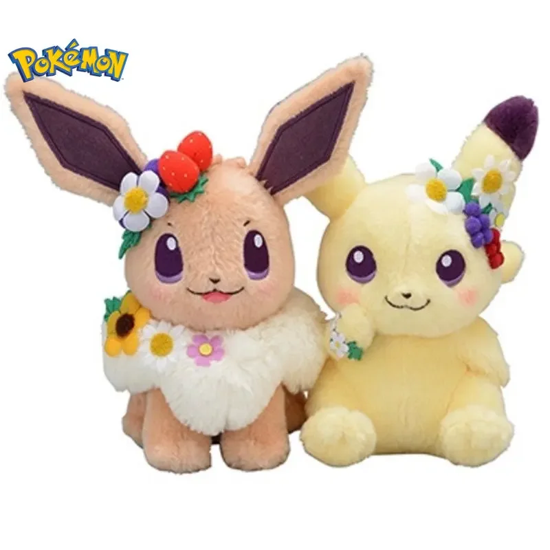 18cm Easter Spring Festival Pokemon Eevee Pikachu Plush Toys Kawaii Garland - £17.51 GBP