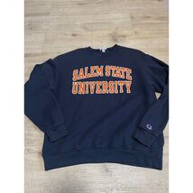 Salem State University Vtg Crew Neck Sweatshirt Size M Blue Massachusett... - $25.30