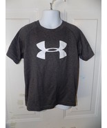 Under Armour Gray Heat Gear Loose Fit Short Sleeve T-Shirt Size 5 Boy&#39;s EUC - €14,12 EUR
