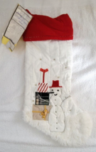 Pottery Barn Kids Christmas Stocking Holiday SNOWMAN Applique NWT #13 - £32.07 GBP