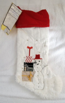 Pottery Barn Kids Christmas Stocking Holiday SNOWMAN Applique NWT #13 - £31.44 GBP