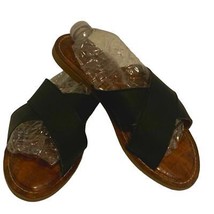Seven Jesse Sandals Double Strap Crossed Black Slides Women Size 7 Summe... - €10,30 EUR